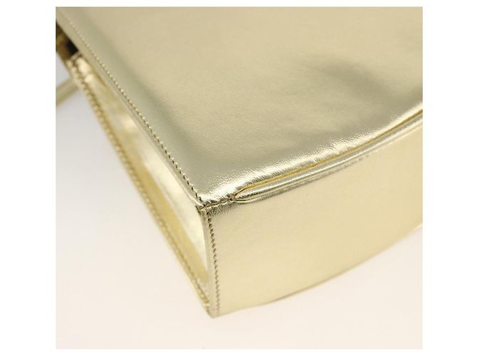 Borsa a Spalla Salvatore Ferragamo in Pelle Oro Autenticata BA11796A - vista 17