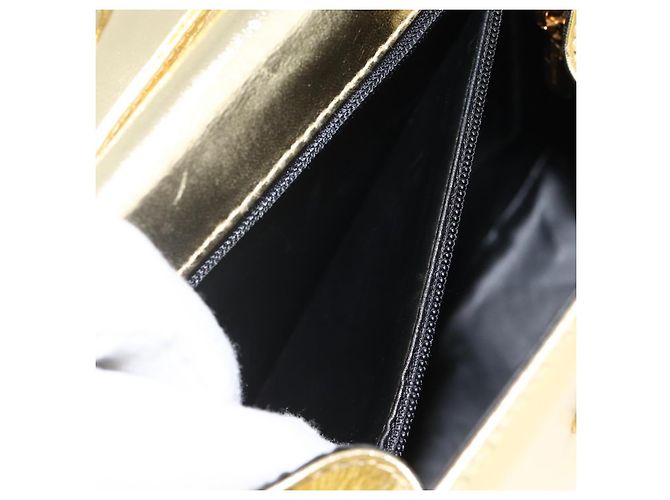 Borsa a Spalla Salvatore Ferragamo in Pelle Oro Autenticata BA11796A - vista 22