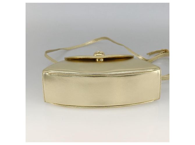 Borsa a Spalla Salvatore Ferragamo in Pelle Oro Autenticata BA11796A - vista 5