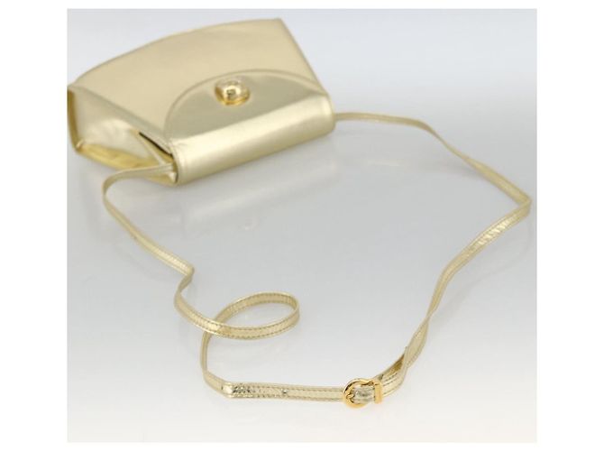 Borsa a Spalla Salvatore Ferragamo in Pelle Oro Autenticata BA11796A - vista 7
