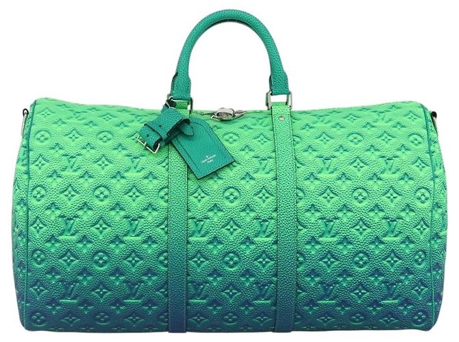 LOUIS VUITTON Illusion Keepall Bandouliere 50 Borsa Verde M59712 LV Auth yk20200SM - vista 13