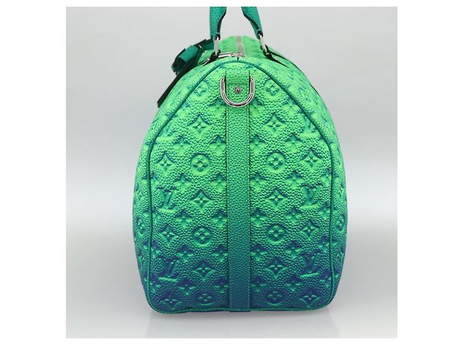 LOUIS VUITTON Illusion Keepall Bandouliere 50 Borsa Verde M59712 LV Auth yk20200SM - vista 4