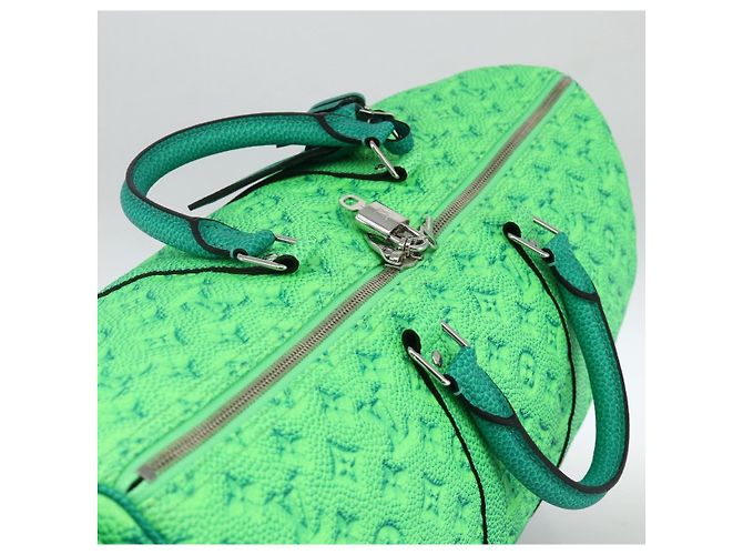 LOUIS VUITTON Illusion Keepall Bandouliere 50 Borsa Verde M59712 LV Auth yk20200SM - vista 6