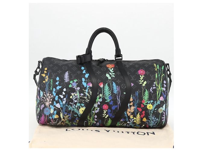 Borsa Keepall Bandoulière 50 Eclipse Floral LOUIS VUITTON M45062 Autentica yk20204SM Monogramma - vista 12
