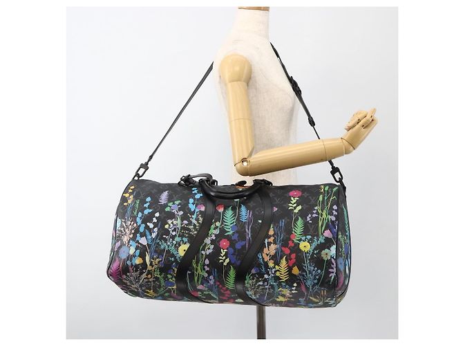 Borsa Keepall Bandoulière 50 Eclipse Floral LOUIS VUITTON M45062 Autentica yk20204SM Monogramma - vista 32