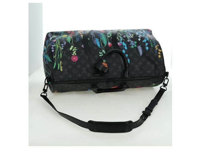 Borsa Keepall Bandoulière 50 Eclipse Floral LOUIS VUITTON M45062 Autentica yk20204SM Monogramma - vista 8
