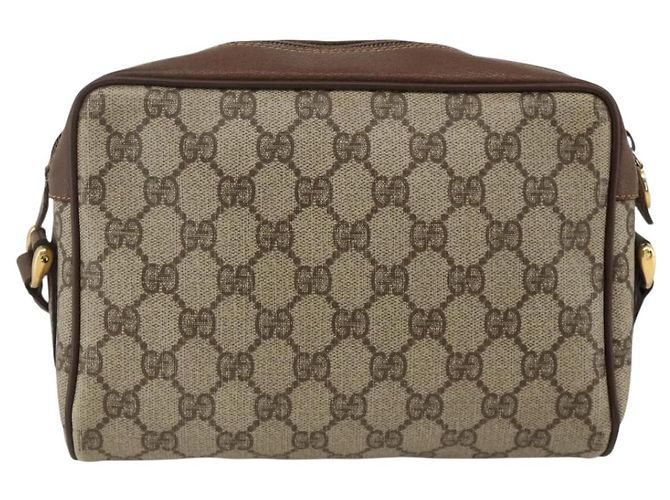 Borsa Sherry Line GG Supreme Web di GUCCI in PVC beige e oro 001 115 6655 Auth BAZ128 D'oro - vista 2