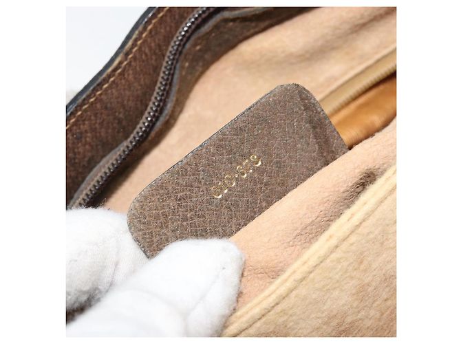 Borsa a Spalla Gucci GG Supreme Web Sherry Line PVC Beige Oro 010 378 Auth YKZ785 D'oro - vista 12