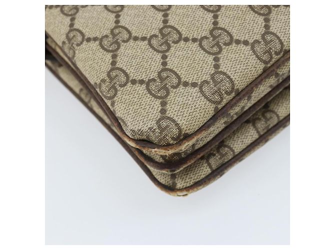 Borsa a Spalla Gucci GG Supreme Web Sherry Line PVC Beige Oro 010 378 Auth YKZ785 D'oro - vista 16