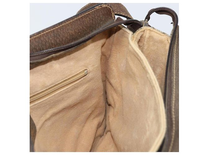 Borsa a Spalla Gucci GG Supreme Web Sherry Line PVC Beige Oro 010 378 Auth YKZ785 D'oro - vista 19