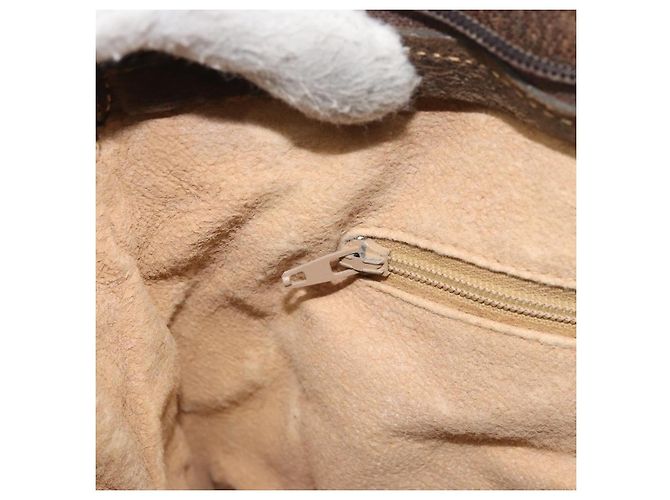 Borsa a Spalla Gucci GG Supreme Web Sherry Line PVC Beige Oro 010 378 Auth YKZ785 D'oro - vista 21