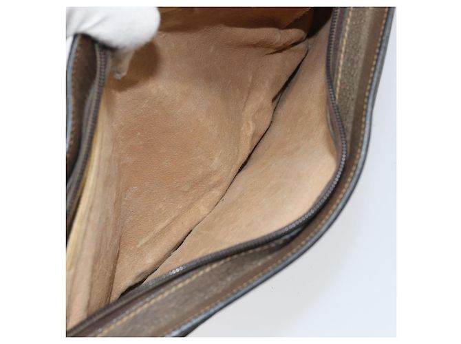 Borsa a Spalla Gucci GG Supreme Web Sherry Line PVC Beige Oro 010 378 Auth YKZ785 D'oro - vista 24