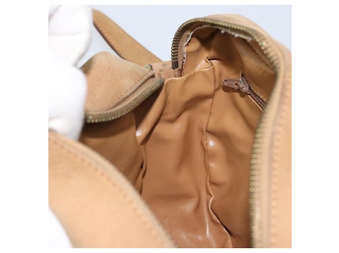 Céline Borsa a Spalla in Pelle Beige Oro Auth BAZ624A D'oro - vista 20