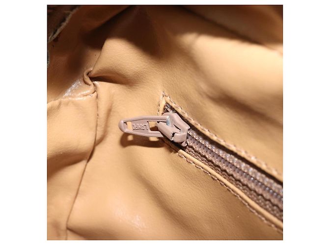Céline Borsa a Spalla in Pelle Beige Oro Auth BAZ624A D'oro - vista 21