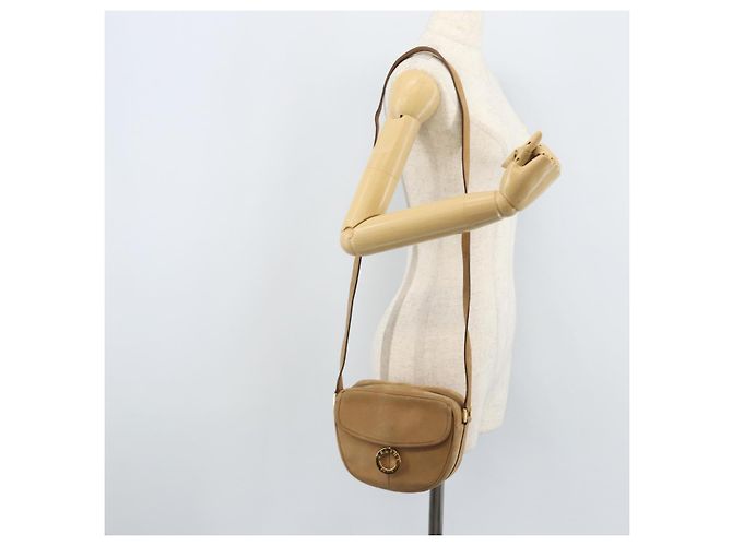 Céline Borsa a Spalla in Pelle Beige Oro Auth BAZ624A D'oro - vista 23