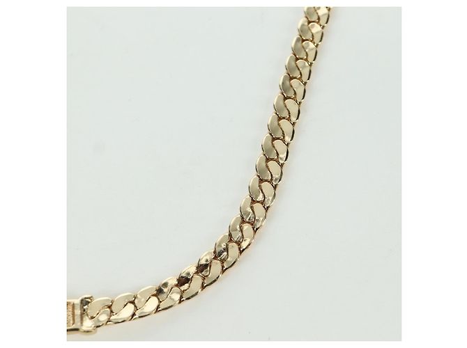 Collana in strass Christian Dior metallo oro Auth am11192V D'oro - vista 11