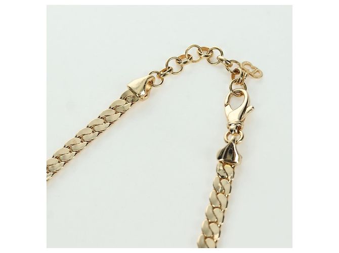 Collana in strass Christian Dior metallo oro Auth am11192V D'oro - vista 12