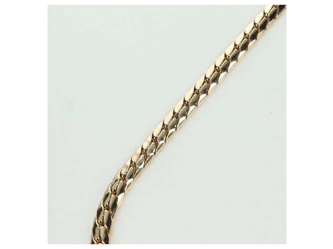 Collana in strass Christian Dior metallo oro Auth am11192V D'oro - vista 4