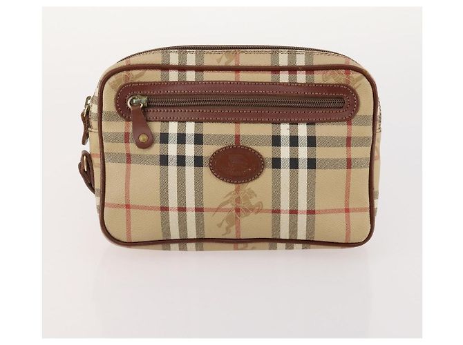 Borsa in pelle Burberrys Celine Dior Saint Laurent 5 pezzi Beige Nero Auth 162602 - vista 17