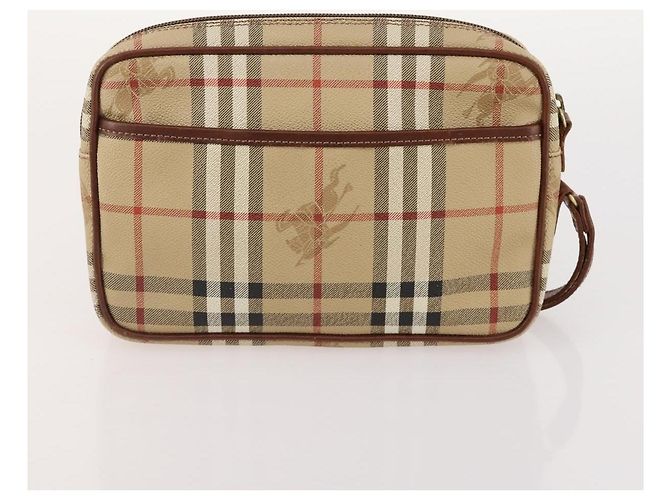 Borsa in pelle Burberrys Celine Dior Saint Laurent 5 pezzi Beige Nero Auth 162602 - vista 18