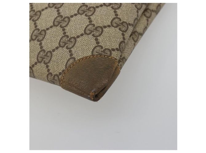 Borsa tote Gucci GG Supreme Web Sherry Line in PVC beige e rosso 02 37 1300 Auth ka3550 - vista 9