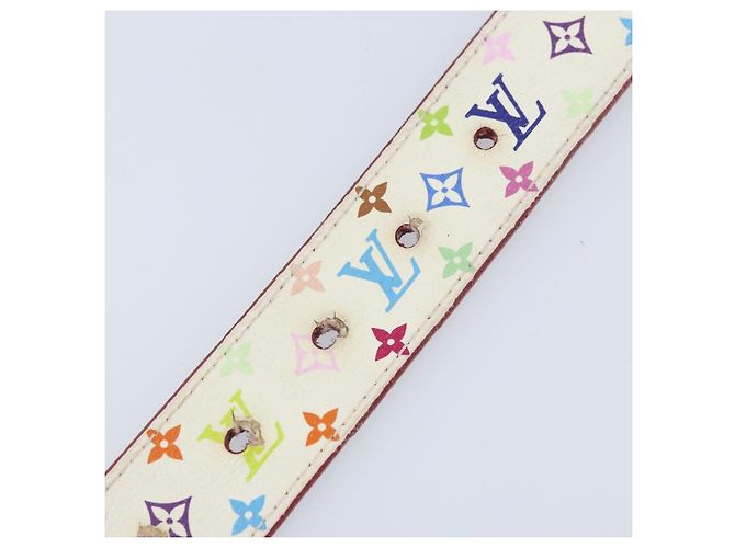 LOUIS VUITTON Multicolor LV Cut Gürtel Weiß M9682W Auth BA11744A - Ansicht 9