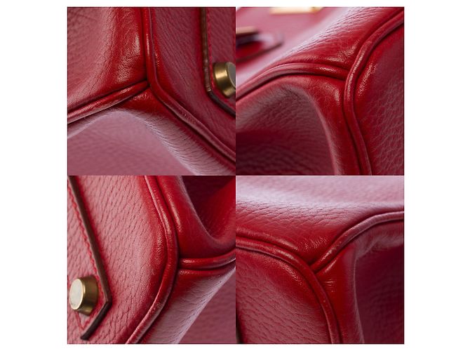Hermès Borsa HERMES Birkin 35 in Pelle Rossa - 103417 Rosso - vista 12