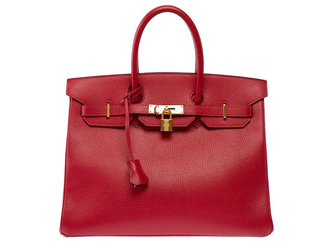 Hermès Borsa HERMES Birkin 35 in Pelle Rossa - 103417 Rosso - vista 3