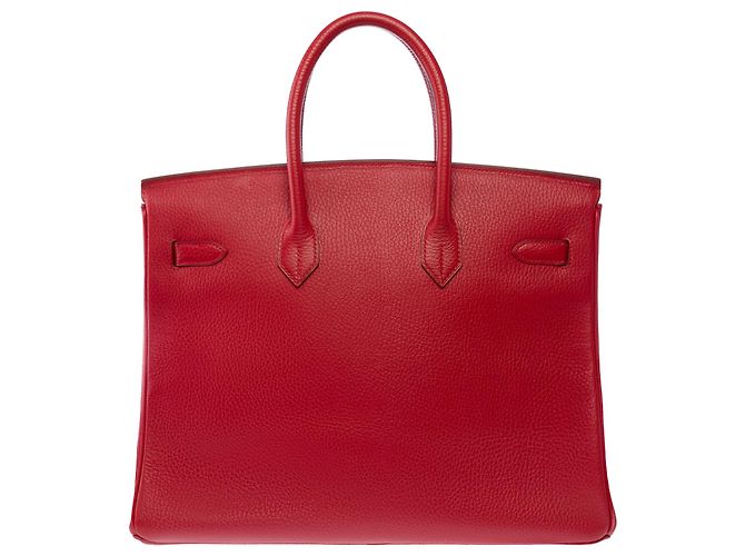 Hermès Borsa HERMES Birkin 35 in Pelle Rossa - 103417 Rosso - vista 4