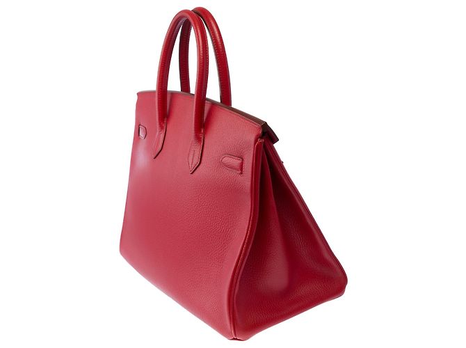 Hermès Borsa HERMES Birkin 35 in Pelle Rossa - 103417 Rosso - vista 6