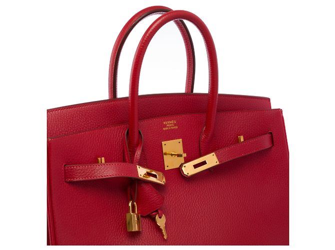 Hermès Borsa HERMES Birkin 35 in Pelle Rossa - 103417 Rosso - vista 7