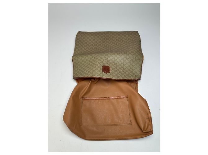Céline Clutch in pelle monogramma Triomphe vintage di Celine beige e marrone - vista 10