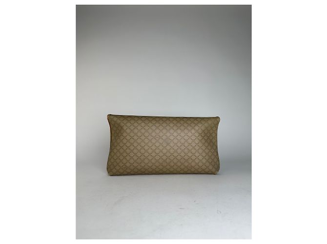 Céline Clutch in pelle monogramma Triomphe vintage di Celine beige e marrone - vista 12