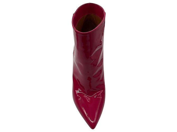 Valentino Garavani Botines de charol rosa intenso con punta afilada Valentino - vista 4