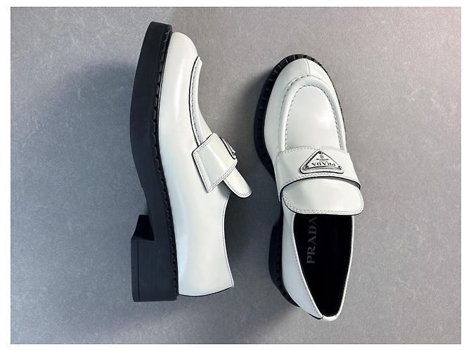 Mocassini Prada in pelle bianca Bianco - vista 7
