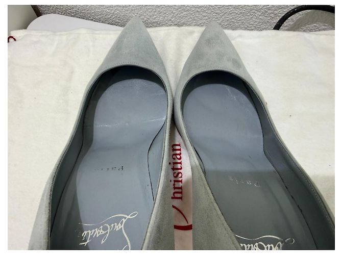 Christian Louboutin Condora 85 Ante Paseo 37.5 Gris Azul claro - vista 11