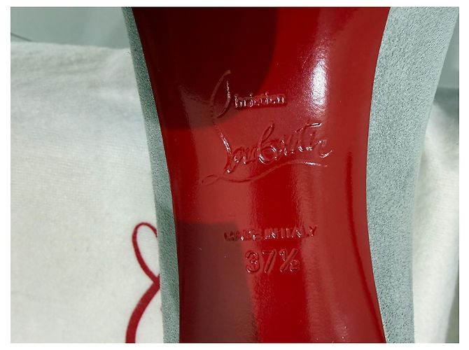 Christian Louboutin Condora 85 Ante Paseo 37.5 Gris Azul claro - vista 13