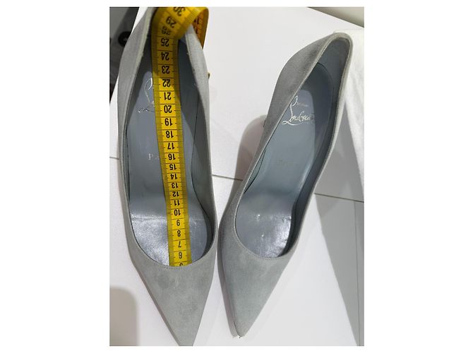 Christian Louboutin Condora 85 Ante Paseo 37.5 Gris Azul claro - vista 14