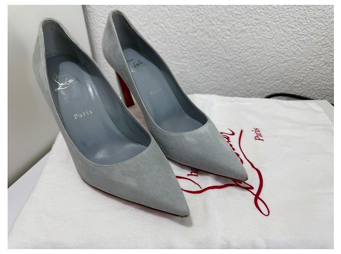 Christian Louboutin Condora 85 Ante Paseo 37.5 Gris Azul claro - vista 15