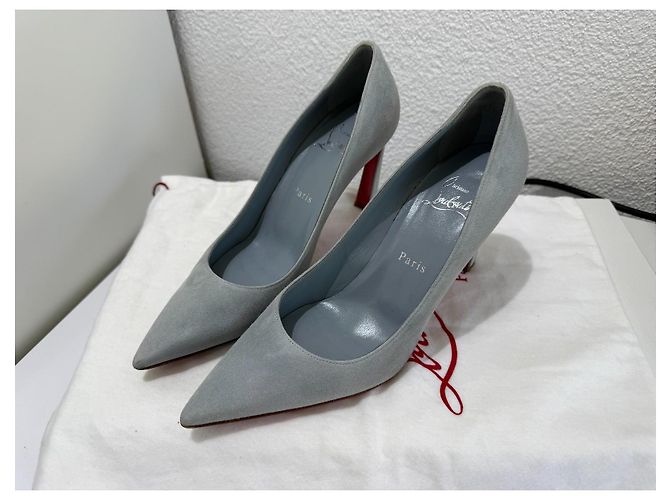 Christian Louboutin Condora 85 Ante Paseo 37.5 Gris Azul claro - vista 4