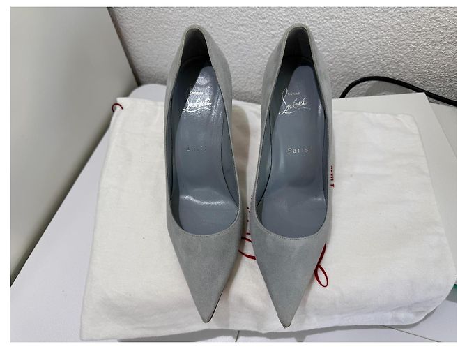 Christian Louboutin Condora 85 Ante Paseo 37.5 Gris Azul claro - vista 5