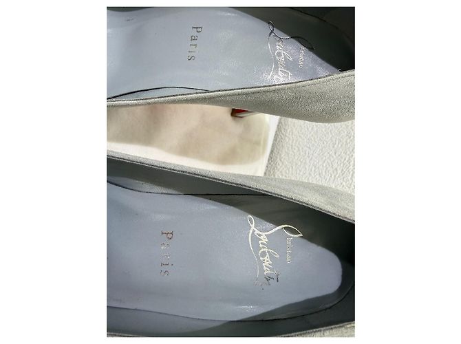 Christian Louboutin Condora 85 Ante Paseo 37.5 Gris Azul claro - vista 7