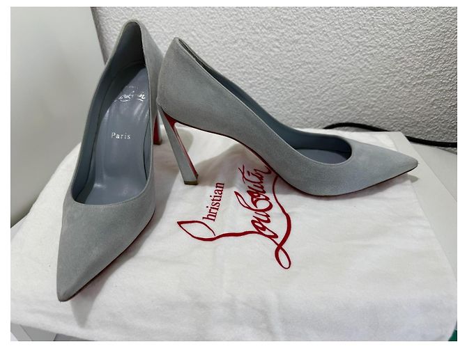 Christian Louboutin Condora 85 Ante Paseo 37.5 Gris Azul claro - vista 9