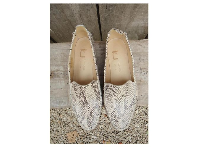 K Jacques Loafers Beige Python Style Leather - view 7