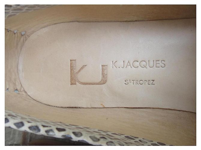 K Jacques Loafers Beige Python Style Leather - view 8