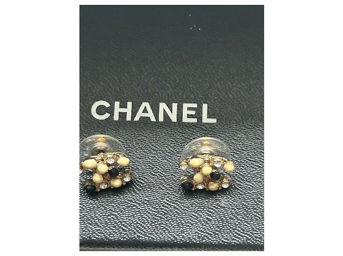 Orecchini Chanel dorati in metallo D'oro - vista 8