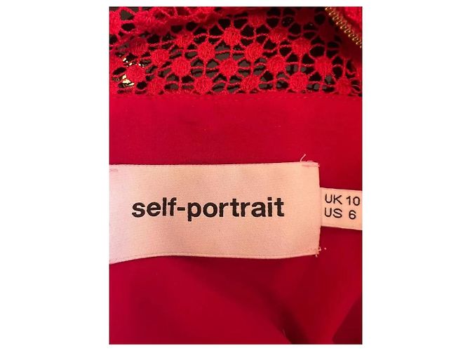 Self portrait Vestido mini de encaje rojo Self-Portrait Roja - vista 2