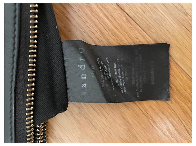 Schwarze Leder-Clutch Sandro - Ansicht 5
