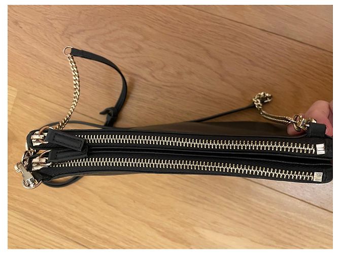 Schwarze Leder-Clutch Sandro - Ansicht 6