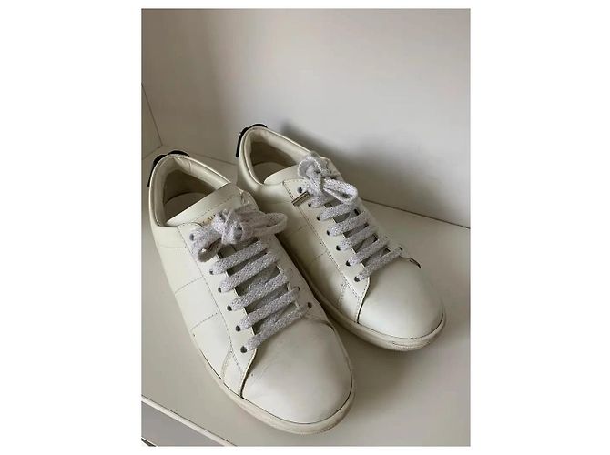 Sneakers Saint Laurent Court in pelle bianca - vista 8